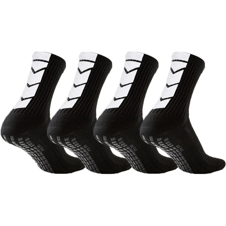 4Pair Shockproof Non-Slip Grip Socks for Men Women Football Basketball Baseball Rugby Soccer Cycling Running Hiking Tennis