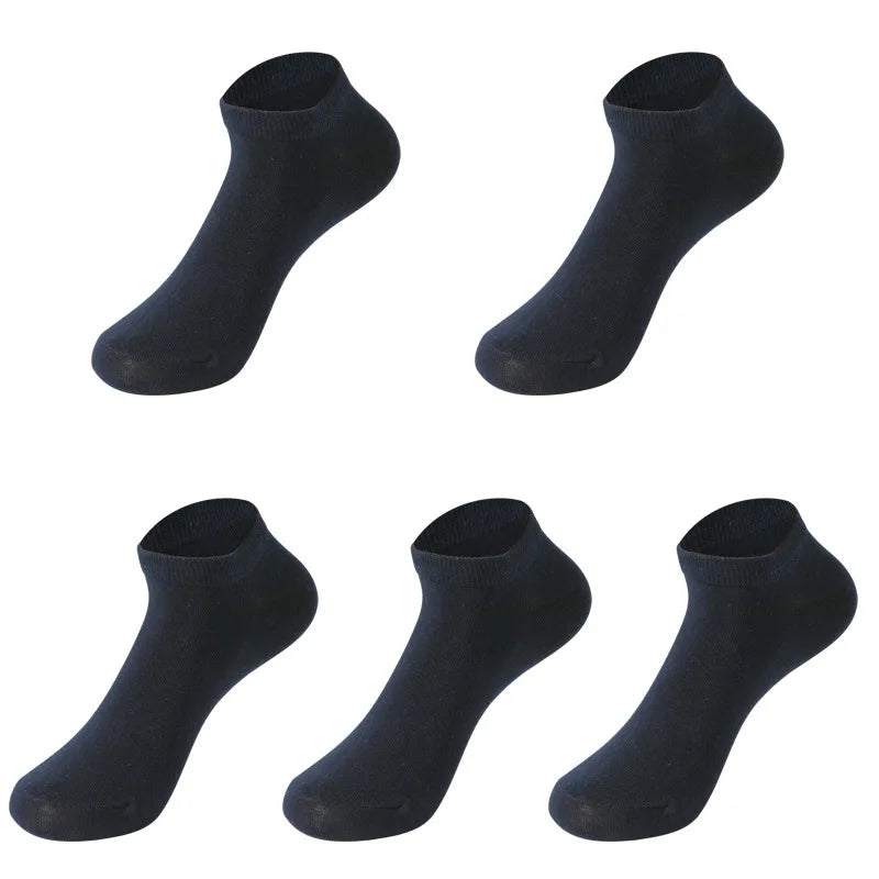 Brand 100% Cotton Men Socks Summer Thin Breathable Socks High Quality No Show Boat Socks Black Short For Students Size 39-44