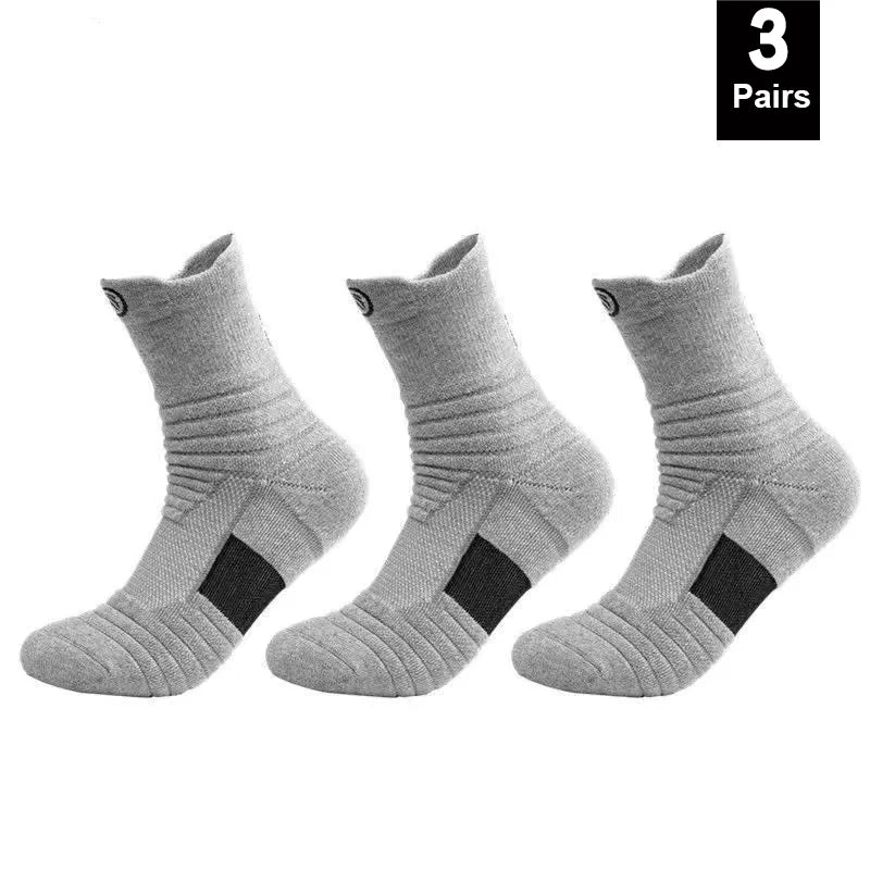 1/3pairs/Lot Men's Socks Compression Stockings Breathable Basketball Sports Cycling running Towel Socks High Elastic Tube Socks
