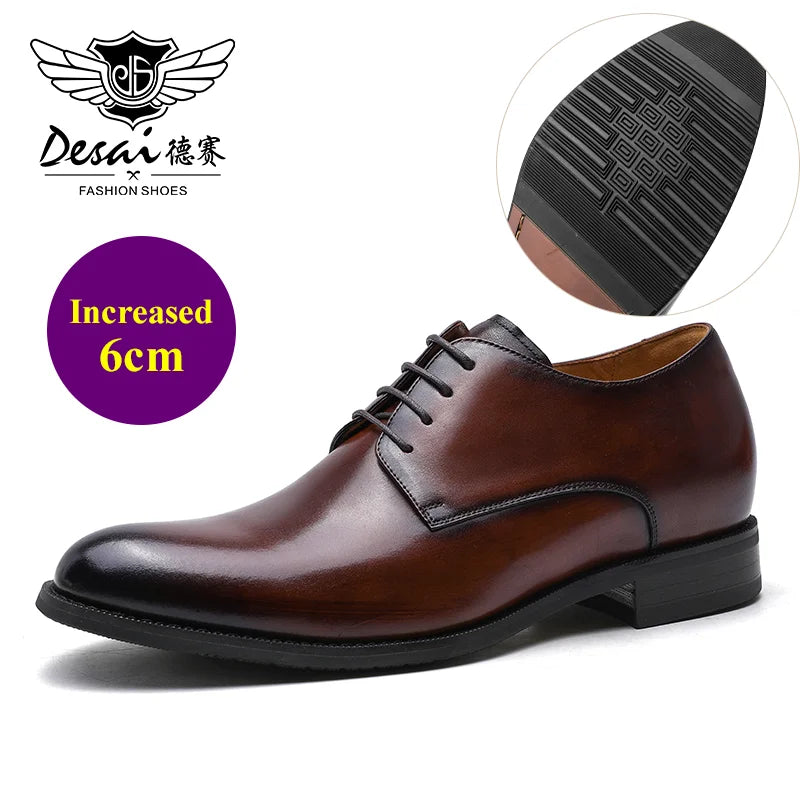 Desai Genuine Leather Derby Shoes Men business dress shoes For nan brand footwear Men's casual shoes classic Gifts