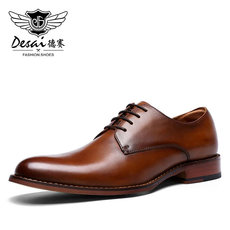 Desai Genuine Leather Derby Shoes Men business dress shoes For nan brand footwear Men's casual shoes classic Gifts