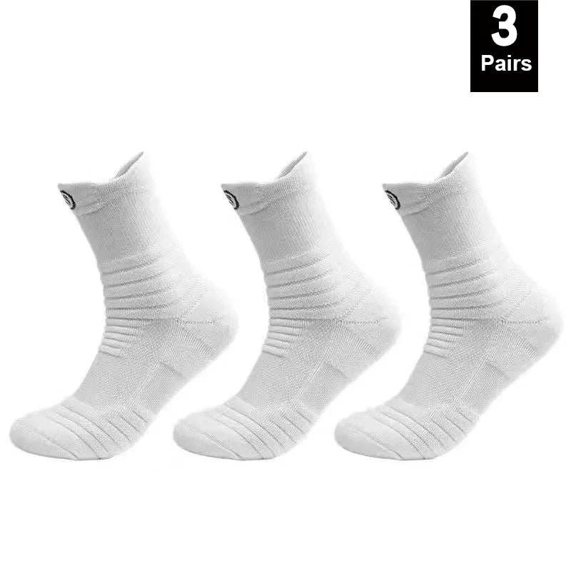 1/3pairs/Lot Men's Socks Compression Stockings Breathable Basketball Sports Cycling running Towel Socks High Elastic Tube Socks