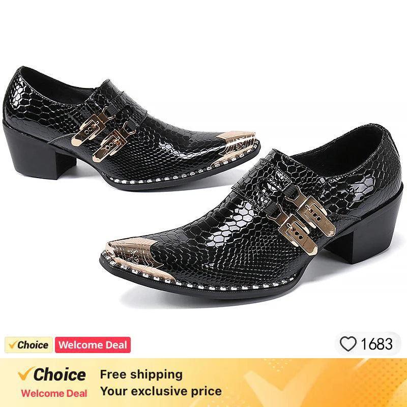 Men's Genuine Leather Oxford Shoes Formal Wedding Dress Shoes Party Club Brogues Flats for Males