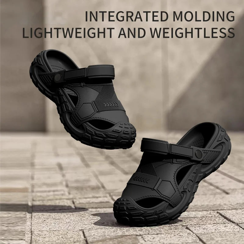 Men's Outdoor Summer Wearable Clog Shoes Anti-Slip Breathable Odor-Resistant Slip-Resistant Sandals