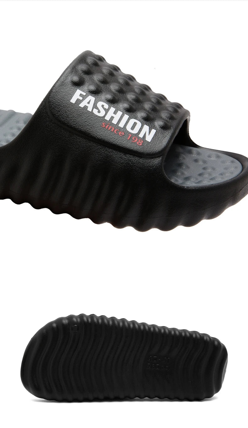 New Men's Massage Slippers Indoor Outdoor Sandals Beach Casual Shoes Comfortable Slides Mens Flip-flops Women House Slippers