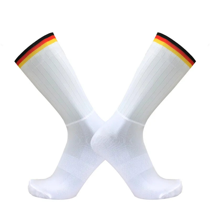 Cycling Slip Anti Silicone Summer Whiteline Aero Socks Socks Men Bicycle Sport Running Bike Socks Calcetines 2024 new socks