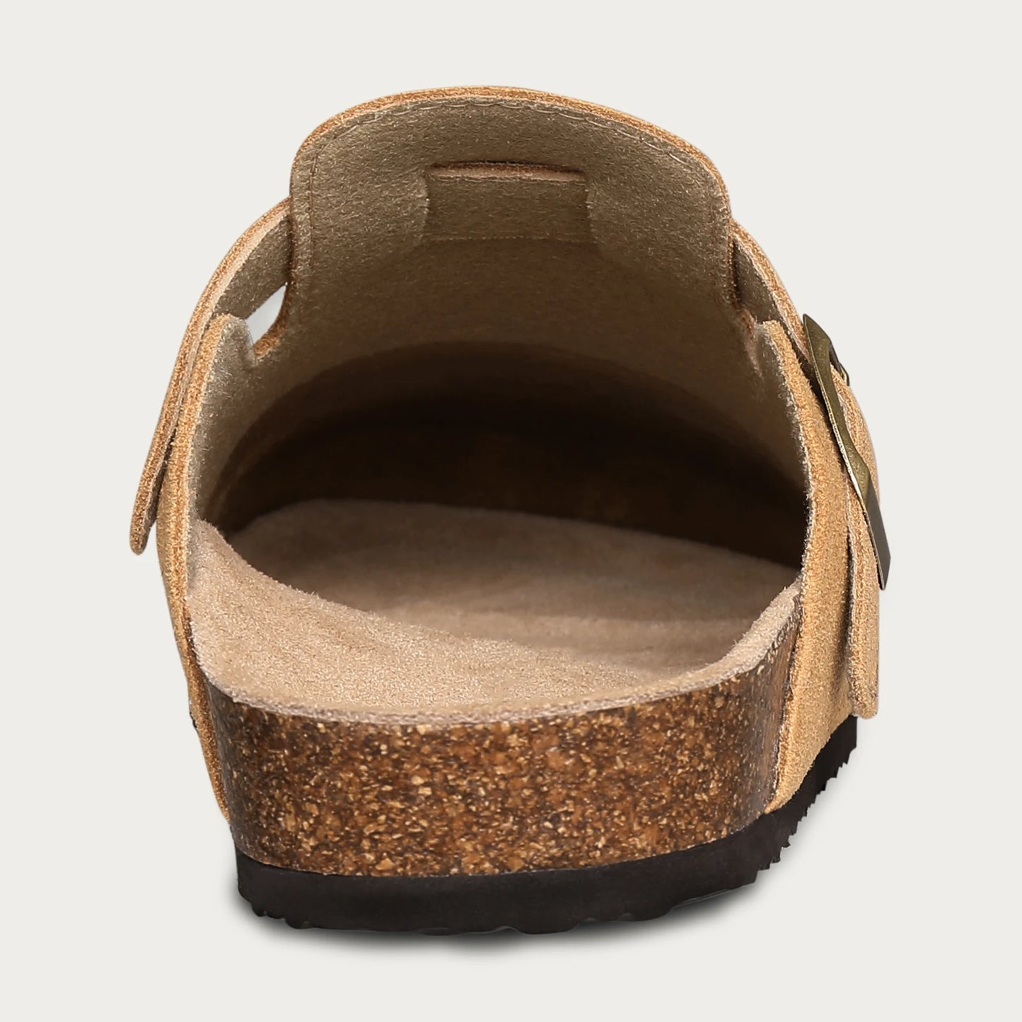 Comwarm Fashion Men's Suede Mules Slippers New Women Clogs Cork Insole Sandals With Arch Support Outdoor Beach Slides Home Shoes