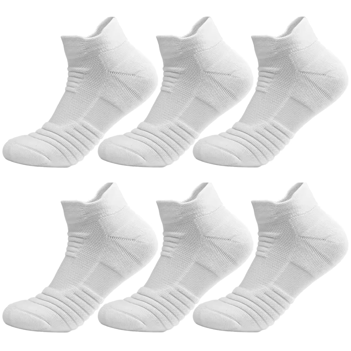 6/12Pairs Breathable Mesh Athletic Terry Socks Cushioned Moisture-managing and Durable Reduces Foot for Running Hiking & Sports