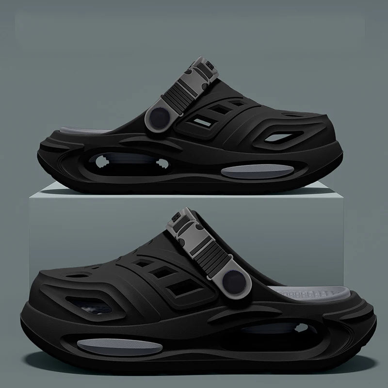 Smile Men's And Women's Cave Shoes Fashion Breathable Sandals With Removable Insoles Non-slip Cushioned Thickened Soft Slippers