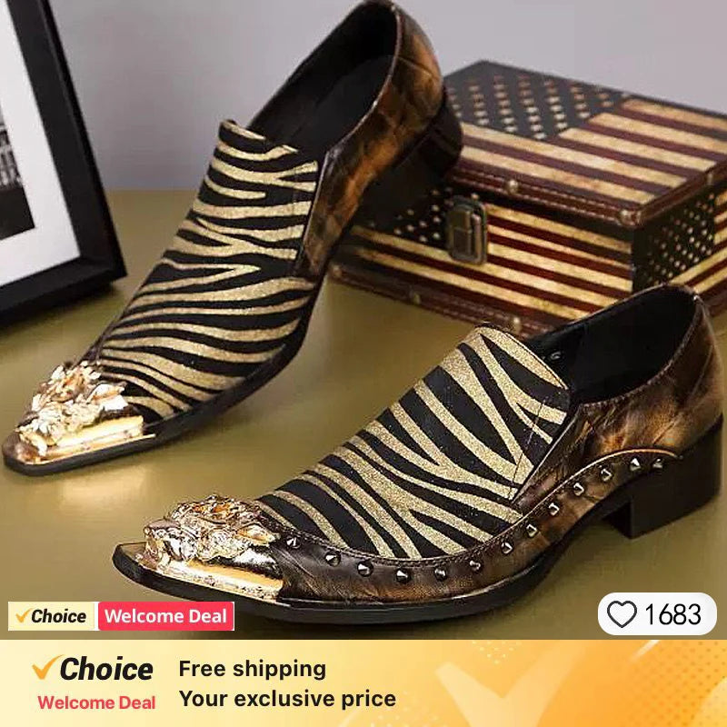 Summer business suit men's shoes black glossy leather shoes leading pointed party trend wedding shoes.