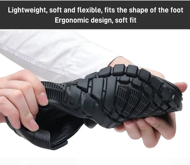 Men's Hand Stitched Genuine Leather Slip On Shoes Business Formal Occasion Wedding Party Footwear Leisure Official Board-Shoes