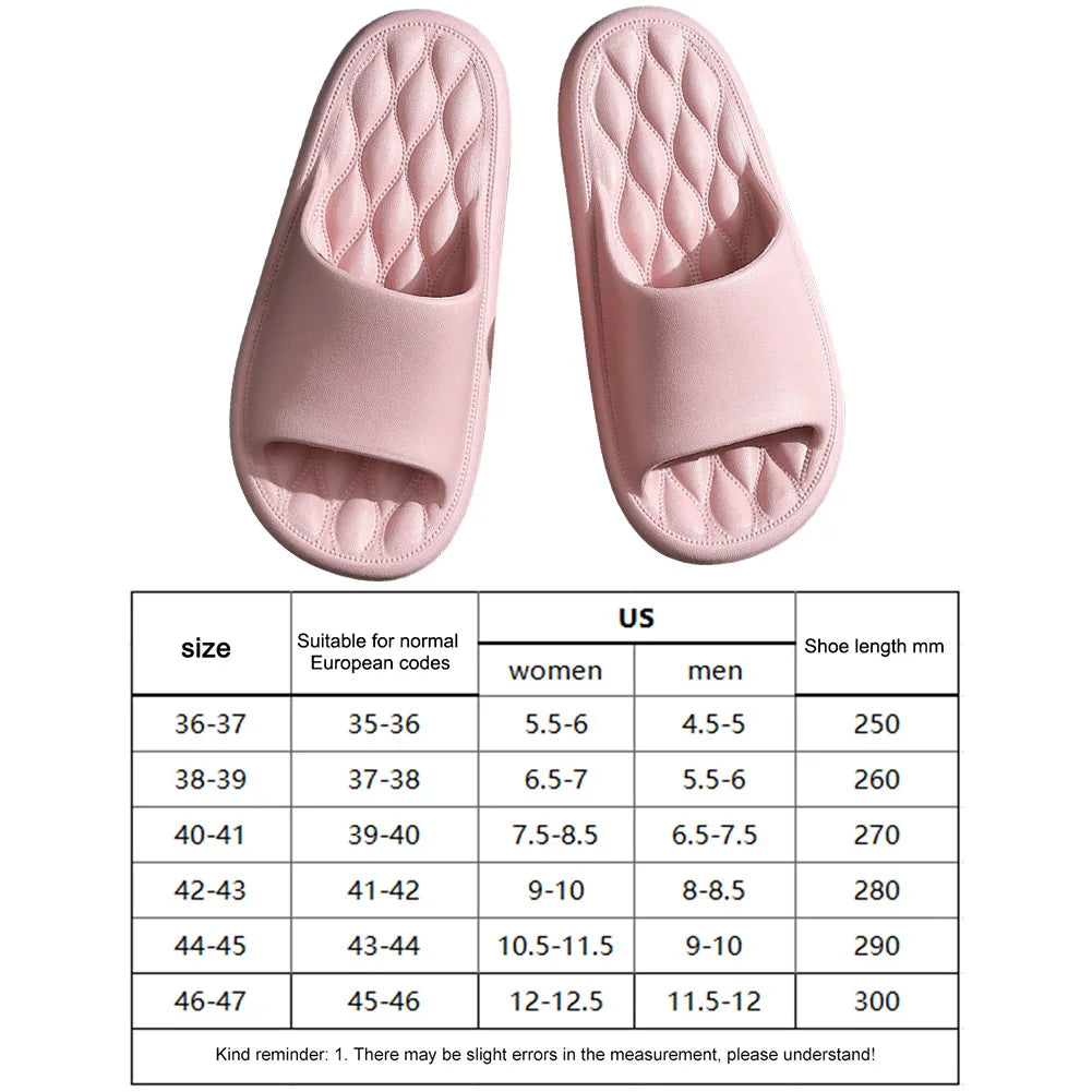 Summer Flip Flops Solid Color Thick Platform Slippers Non Slip Summer Cloud Slides EVA Indoor Home Sandals for Men Women