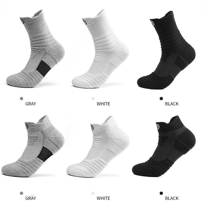 1/3pairs/Lot Men's Socks Compression Stockings Breathable Basketball Sports Cycling running Towel Socks High Elastic Tube Socks