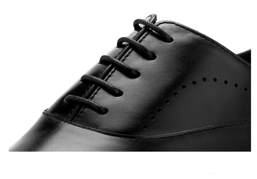 Handmade Oxford Dress Shoes Full-Grain Leather for Men Daily Business Shoes