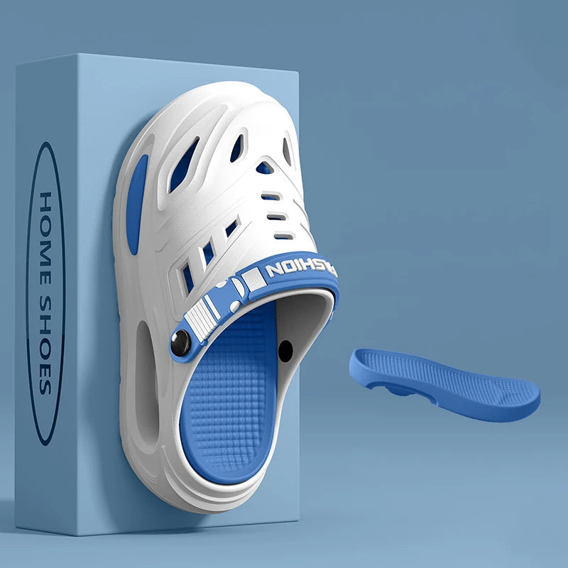 Smile Men's And Women's Cave Shoes Fashion Breathable Sandals With Removable Insoles Non-slip Cushioned Thickened Soft Slippers