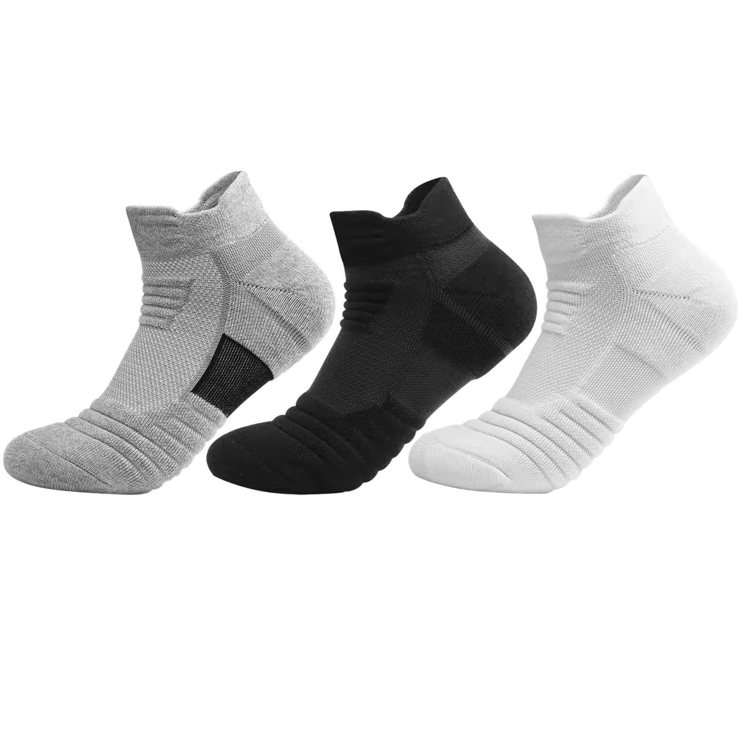 6/12Pairs Breathable Mesh Athletic Terry Socks Cushioned Moisture-managing and Durable Reduces Foot for Running Hiking & Sports