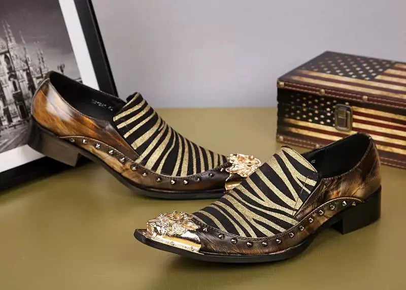 Men's Genuine Leather Oxford Shoes Formal Wedding Dress Shoes Party Club Brogues Flats for Males