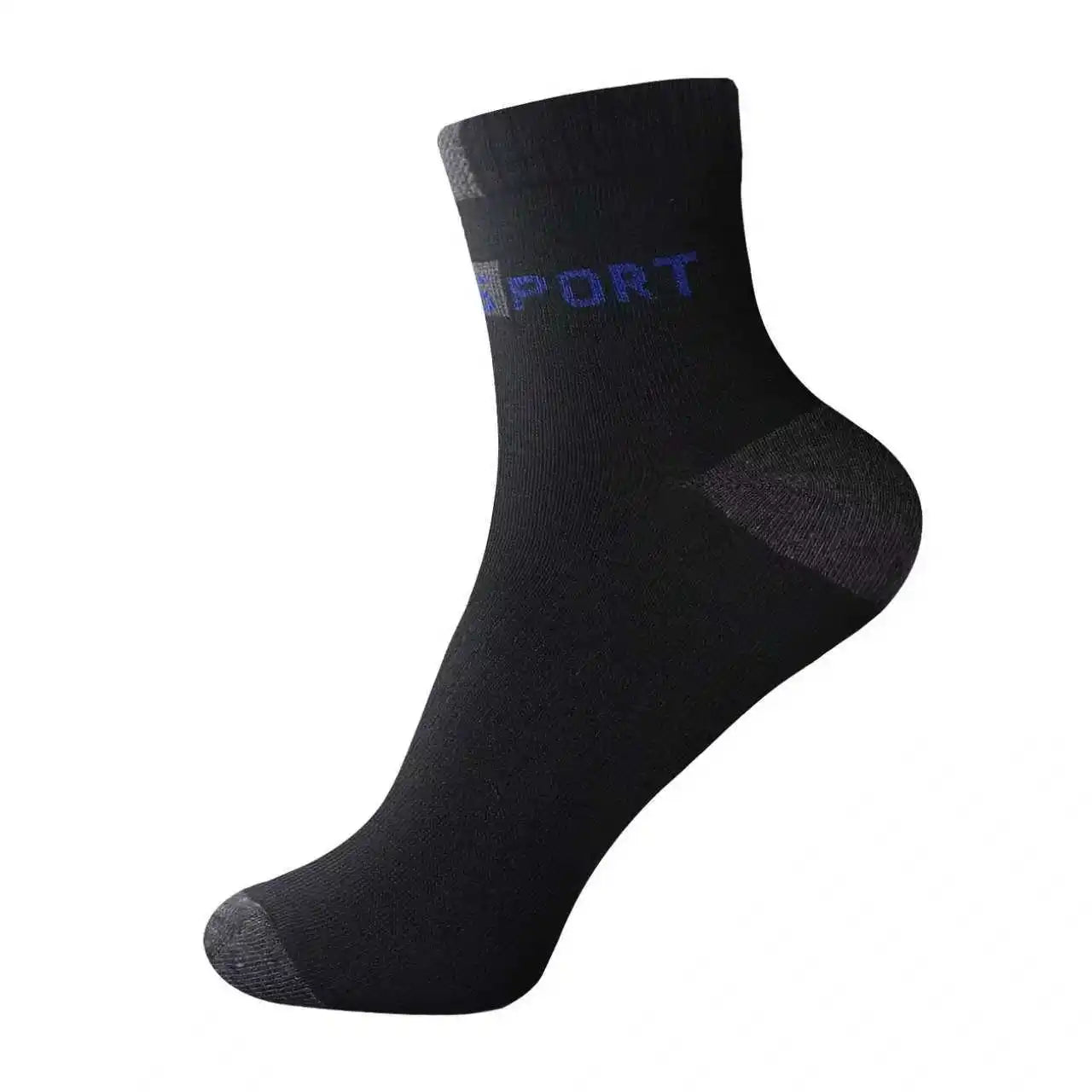 5 Pairs Cotton Sock for Men Sport Breathable Soft Letter Fashion Sneakers High Elastic Middle Tube Stocking Towel Sox Summer