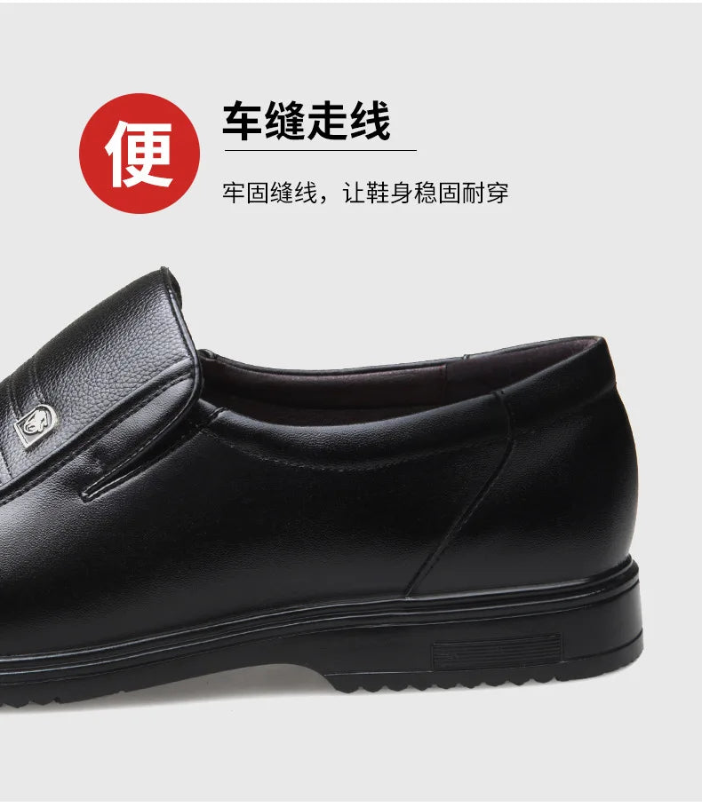 Genuine Leather Handmade Shoes Men Loafers Slip On Business Casual Shoes Classic Soft Leather Hombre Breathable Men Shoes Flat