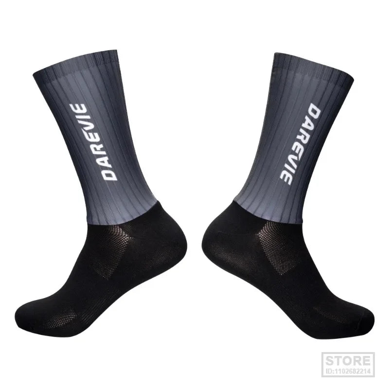 Pro DAREVIE Cycling Socks Aero Sock High Speed Sports For Men Anti-slip Breathable Athletic Moisture Control