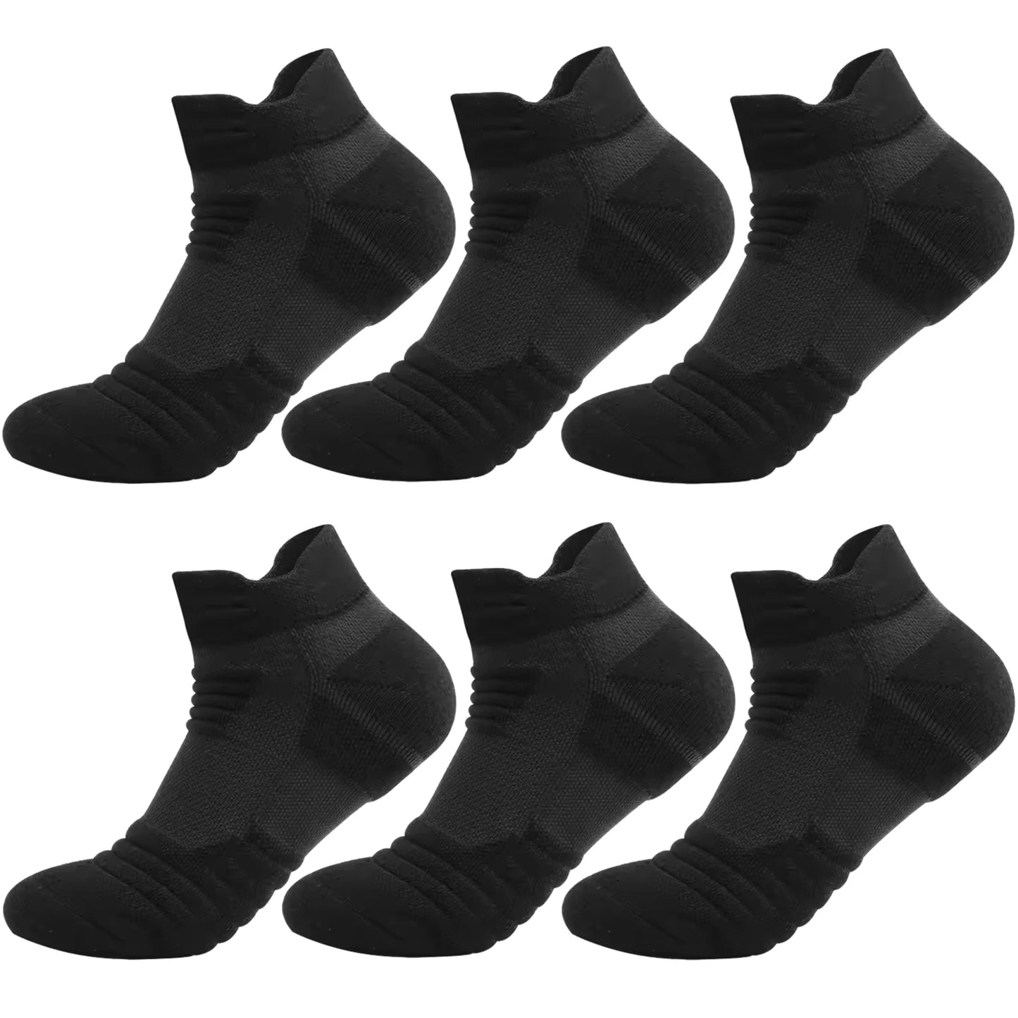 6/12Pairs Breathable Mesh Athletic Terry Socks Cushioned Moisture-managing and Durable Reduces Foot for Running Hiking & Sports