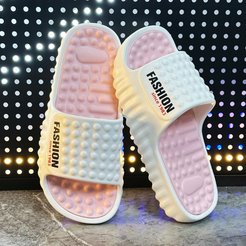 New Men's Massage Slippers Indoor Outdoor Sandals Beach Casual Shoes Comfortable Slides Mens Flip-flops Women House Slippers