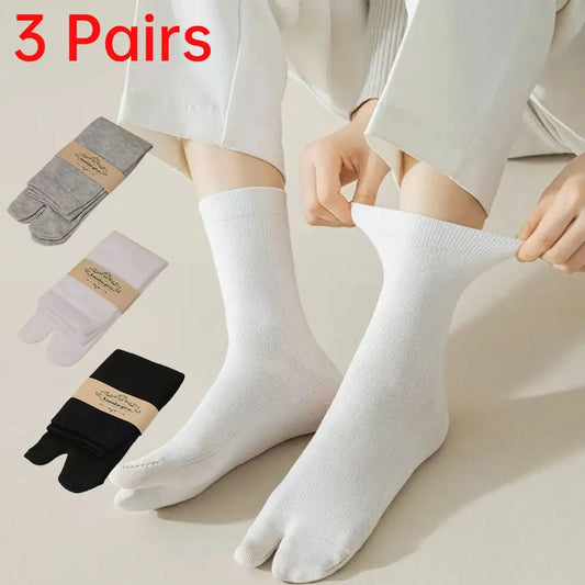 Fashion Japanese Style Tabi Toe Socks for Men Women Summer Fiber Two Finger Socks Kimono Flip Flop Sandal Split Tabi Toe Sock