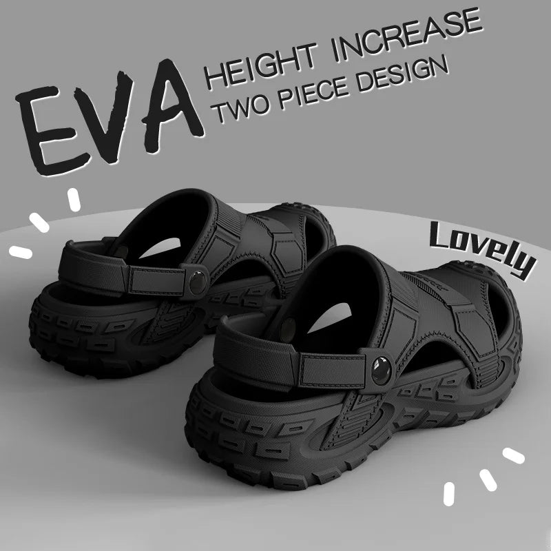 Men's Outdoor Summer Wearable Clog Shoes Anti-Slip Breathable Odor-Resistant Slip-Resistant Sandals