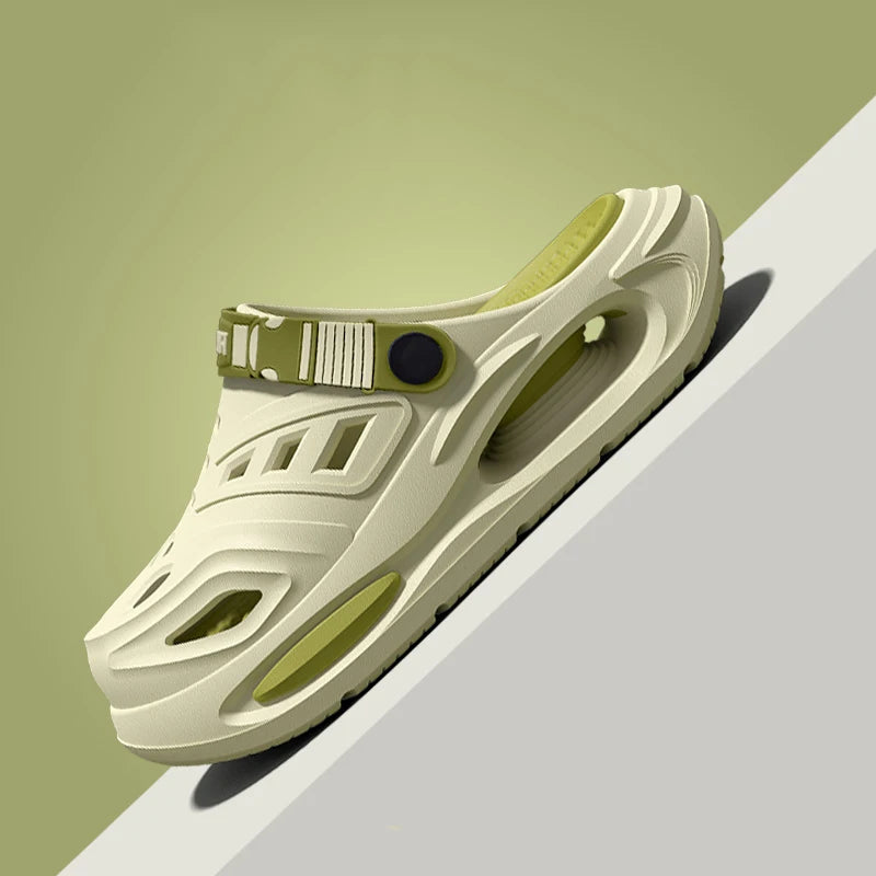 Smile Men's And Women's Cave Shoes Fashion Breathable Sandals With Removable Insoles Non-slip Cushioned Thickened Soft Slippers