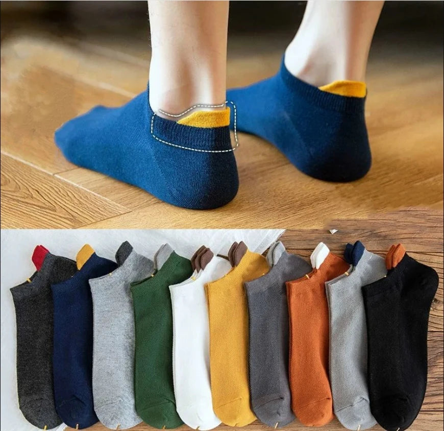 5 pairs of breathable cotton sports socks men's bamboo fiber spring, summer and autumn men's socks sweat deodorant business sock