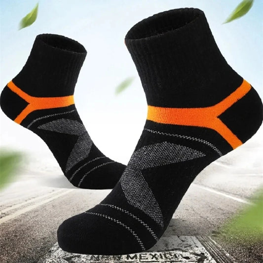 3 Pairs Men's Socks Hiking Black Sports Basketball Socks Casual Soft Running Summer Absorb Sweat Breathable Male Sokken Gifts