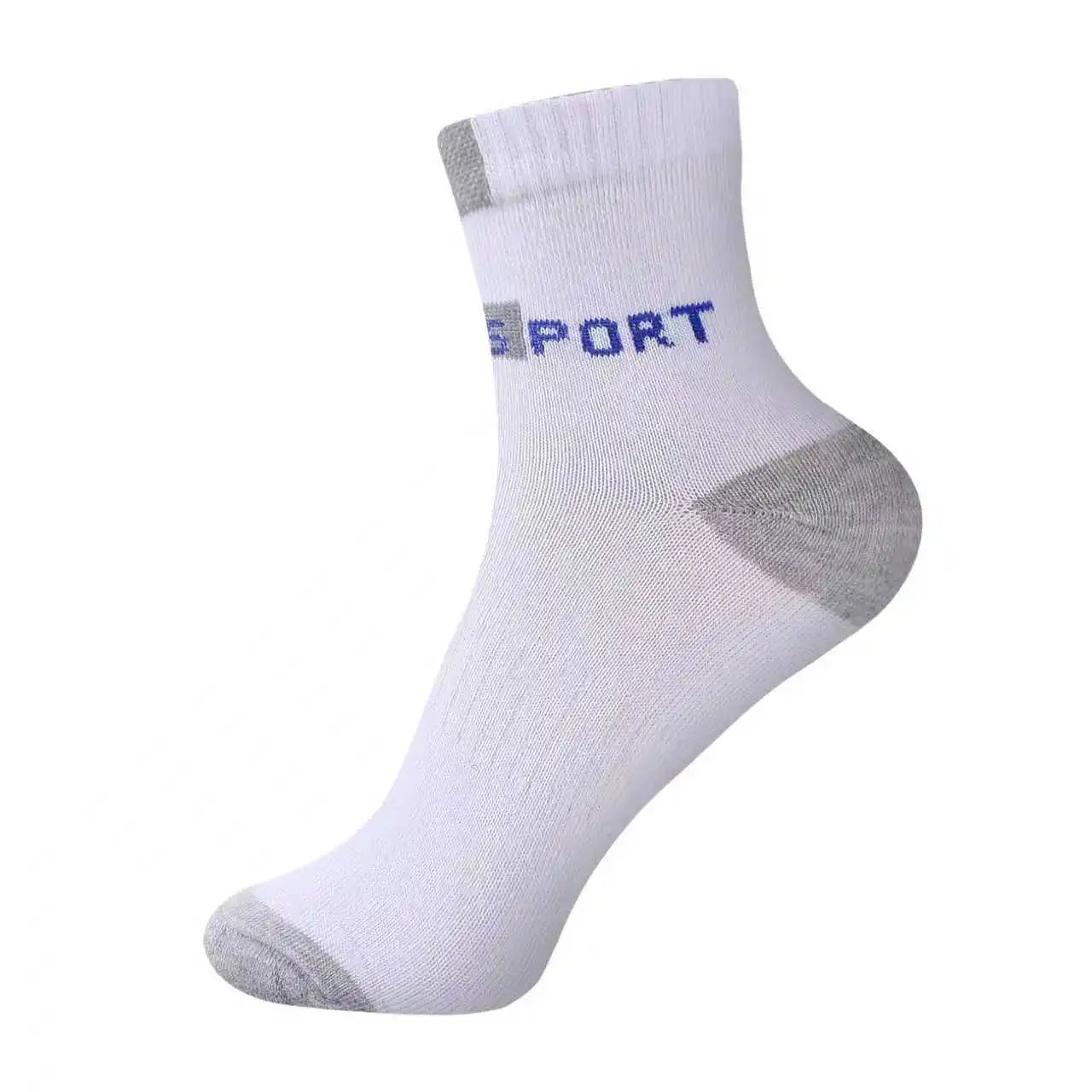 5 Pairs Cotton Sock for Men Sport Breathable Soft Letter Fashion Sneakers High Elastic Middle Tube Stocking Towel Sox Summer