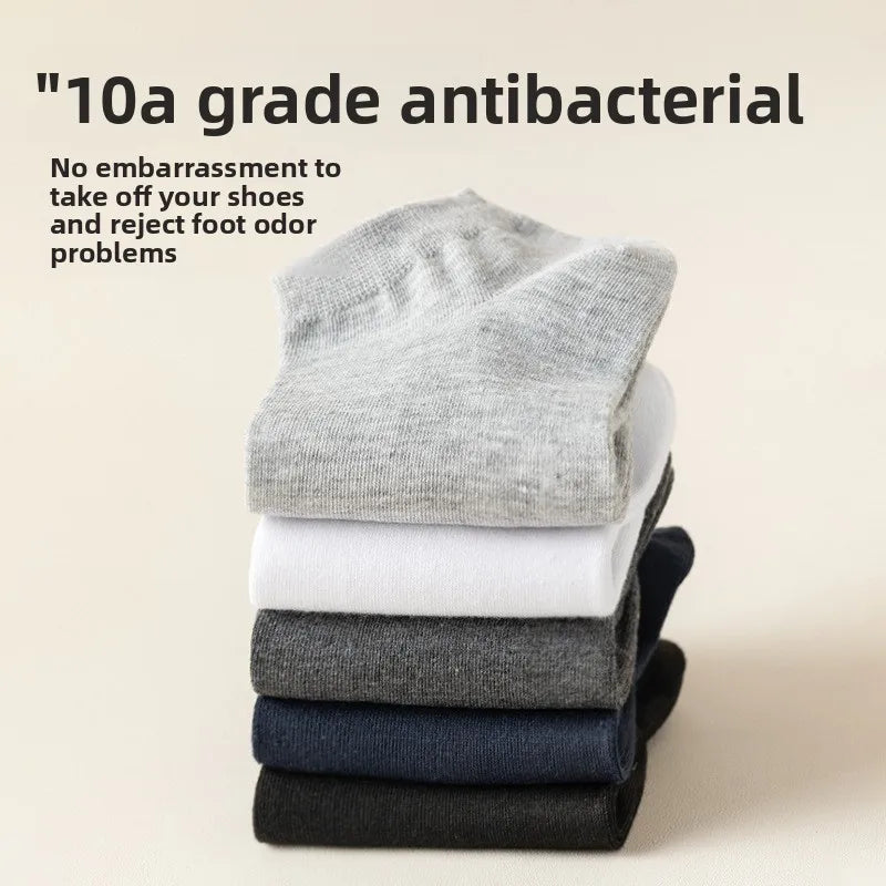 Brand 100% Cotton Men Socks Summer Thin Breathable Socks High Quality No Show Boat Socks Black Short For Students Size 39-44