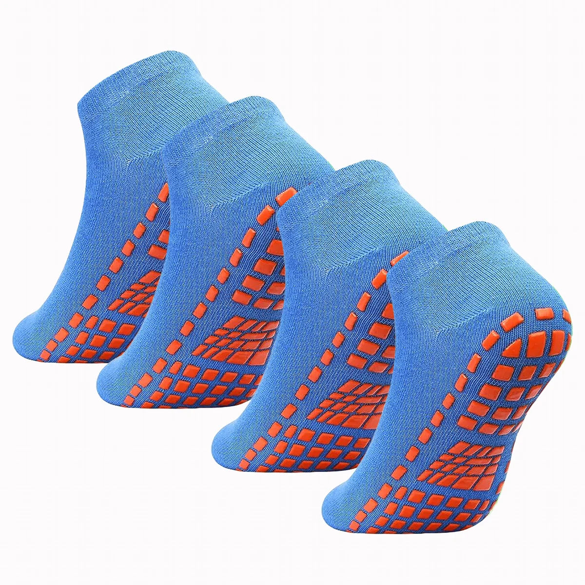 1/4 Pairs Unisex Silicone Non Slip Grip Trampoline Socks For Women's and Men's Hospital Yoga Pilates Indoor Sports