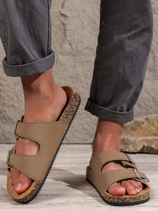 Men's Fashionable Slippers for Home and Outdoor Waterproof Non-Slip Slip-On Fashionable Versatile Slippers