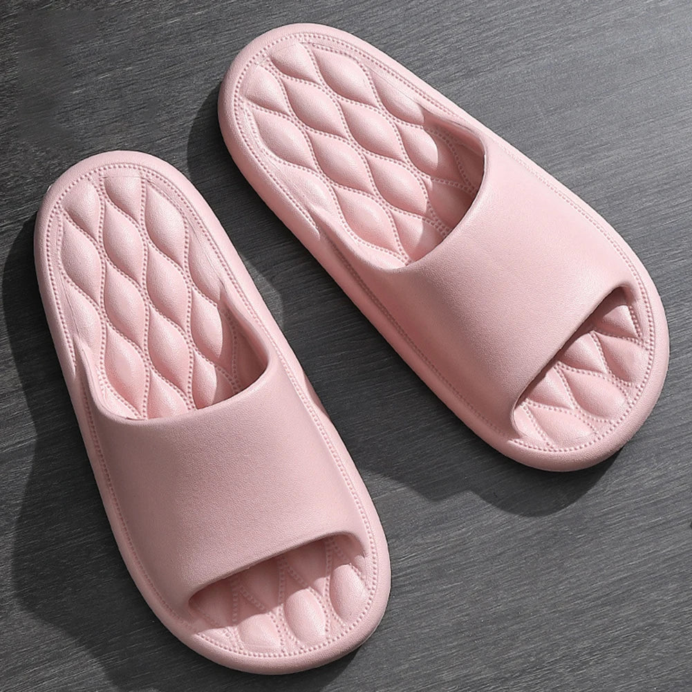Summer Flip Flops Solid Color Thick Platform Slippers Non Slip Summer Cloud Slides EVA Indoor Home Sandals for Men Women
