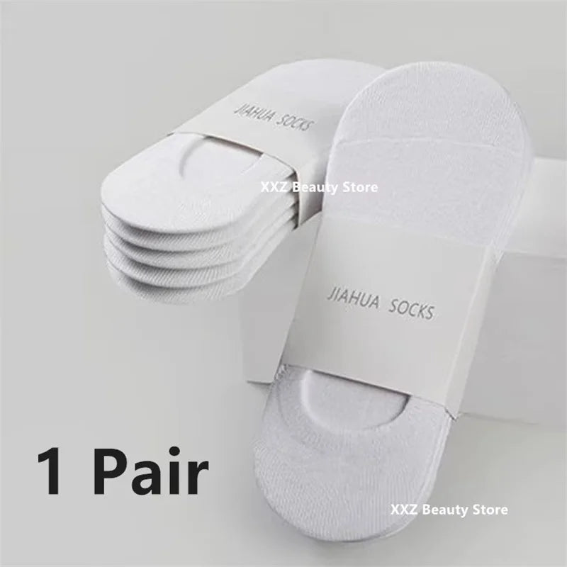 1/5/10/20 Pairs Summer Autumn Boat Socks For Men Women Non-slip Silicone Invisible Cotton Socks Male Ankle Sock Slippers