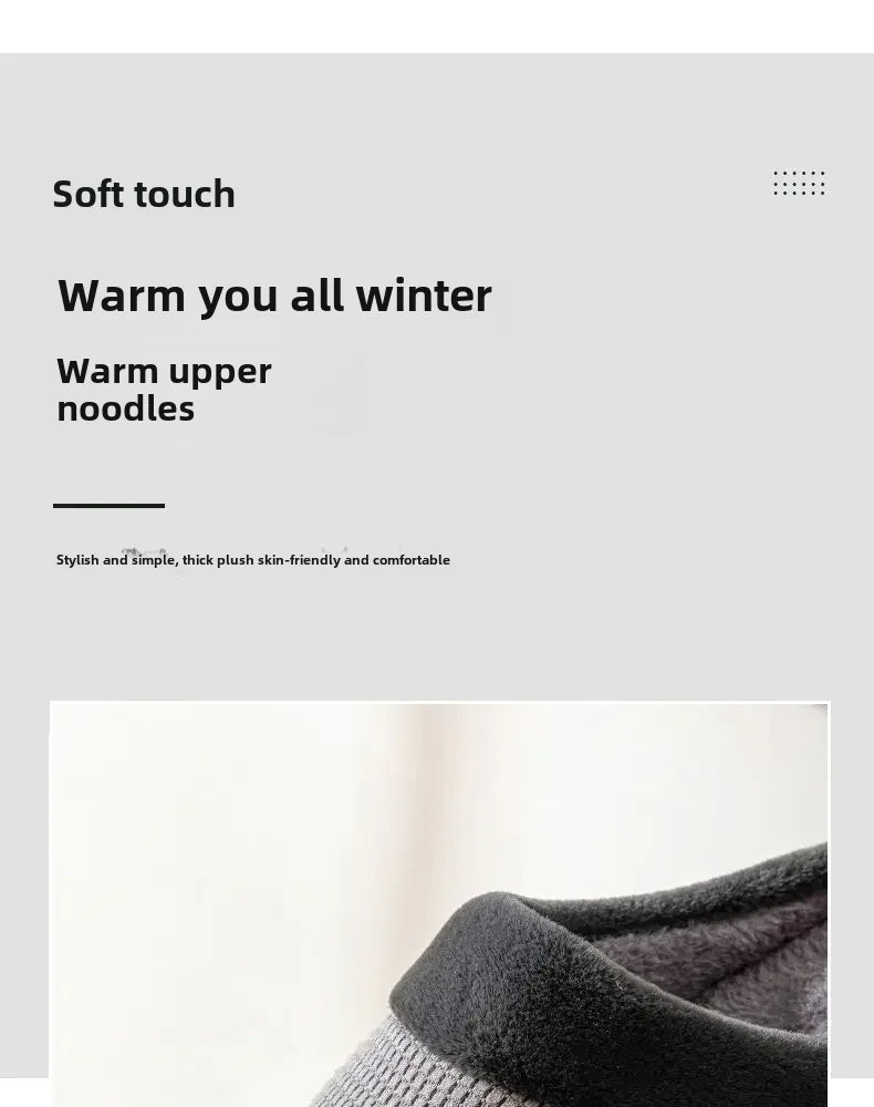 2023 New Winter Fleece-lined Cotton Slippers For Men Women Home Use Non-slip Thick Bottom Indoor Outdoor Wear Couples Warm