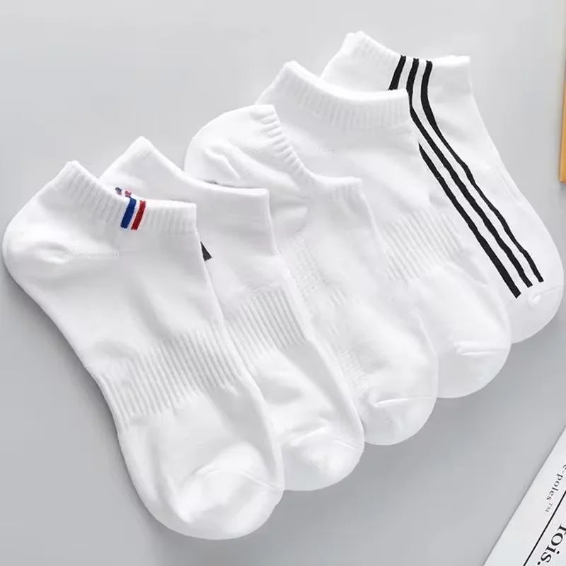 5 pairs of breathable cotton sports socks men's bamboo fiber spring, summer and autumn men's socks sweat deodorant business sock