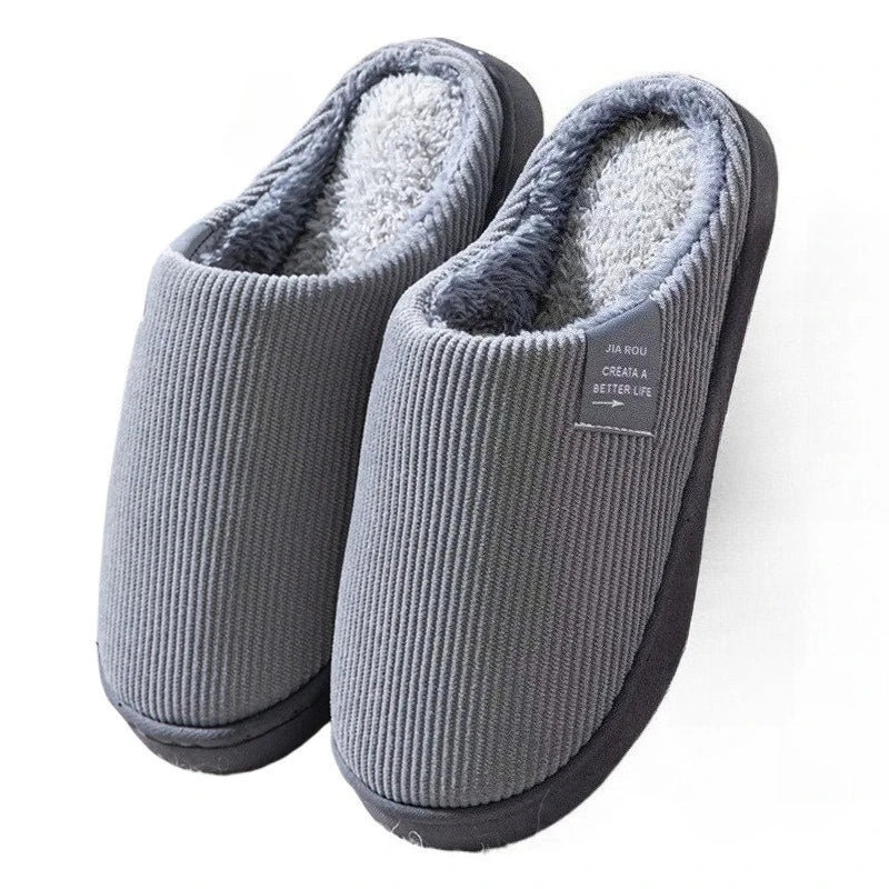 NEW Women's Men's Casual Thick Soft Bottom Home Slippers Household Plush Slippers Anti-slip Thermal Slippers Indoor Winter Flats