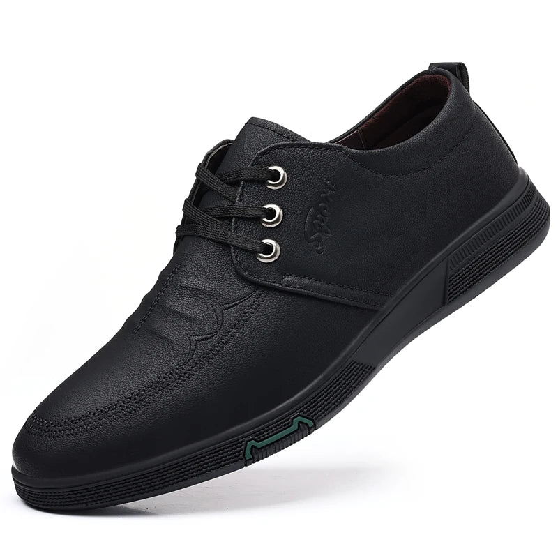 Men's Genuine Cow Leather Shoes Business Casual Shoes With Triple-Stitched Soles For Middle-Aged And Elderly Men 2025