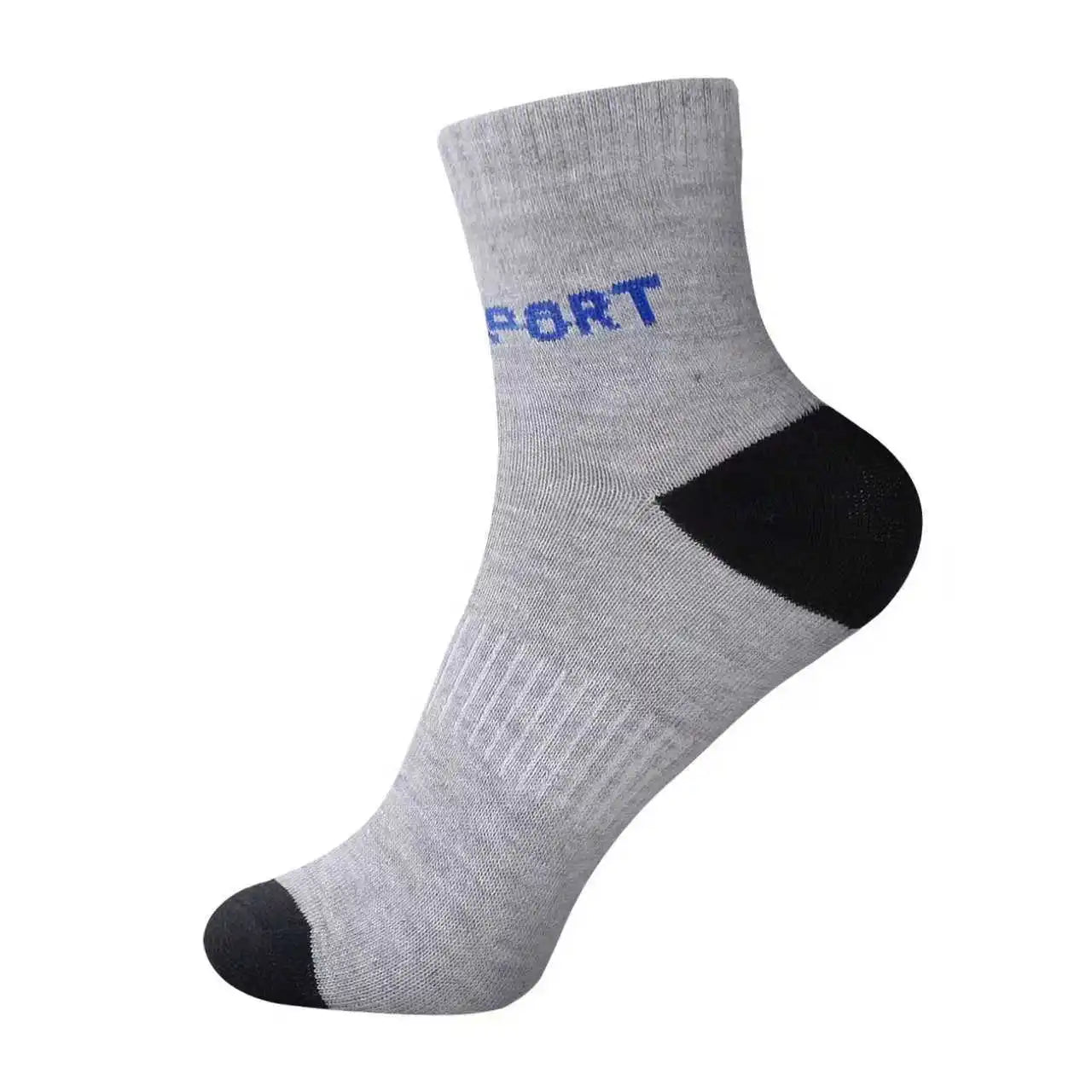 5 Pairs Cotton Sock for Men Sport Breathable Soft Letter Fashion Sneakers High Elastic Middle Tube Stocking Towel Sox Summer