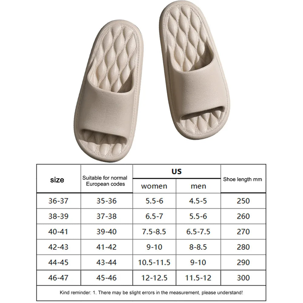 Summer Flip Flops Solid Color Thick Platform Slippers Non Slip Summer Cloud Slides EVA Indoor Home Sandals for Men Women