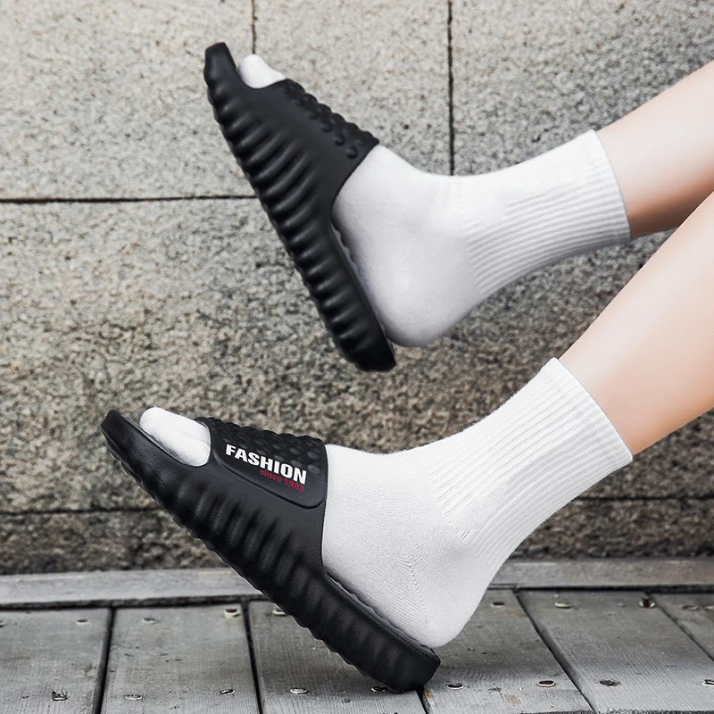 New Men's Massage Slippers Indoor Outdoor Sandals Beach Casual Shoes Comfortable Slides Mens Flip-flops Women House Slippers