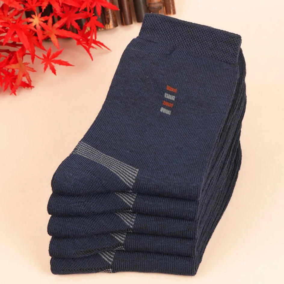 5 Pairs Men's Long Socks Soft Comfortable Wear-resistant Sturdy Casual Simple Fashion Black Large Szie Mid-calf Socks