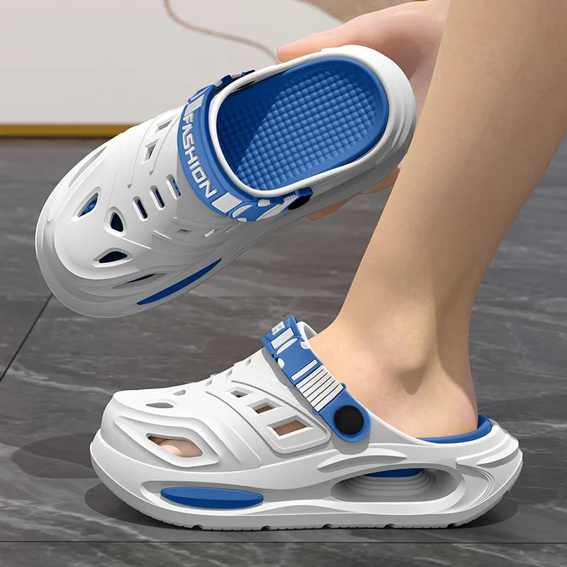 Smile Men's And Women's Cave Shoes With Removable Insoles Non-slip Cushioned Thickened Soft Slippers Fashion Breathable Sandals