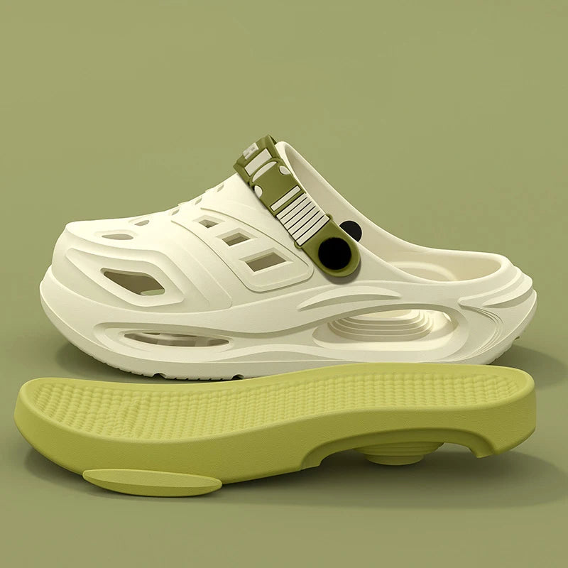 Smile Men's And Women's Cave Shoes With Removable Insoles Non-slip Cushioned Thickened Soft Slippers Fashion Breathable Sandals