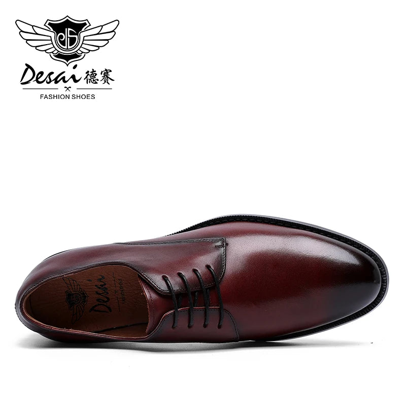 Desai Genuine Leather Derby Shoes Men business dress shoes For nan brand footwear Men's casual shoes classic Gifts