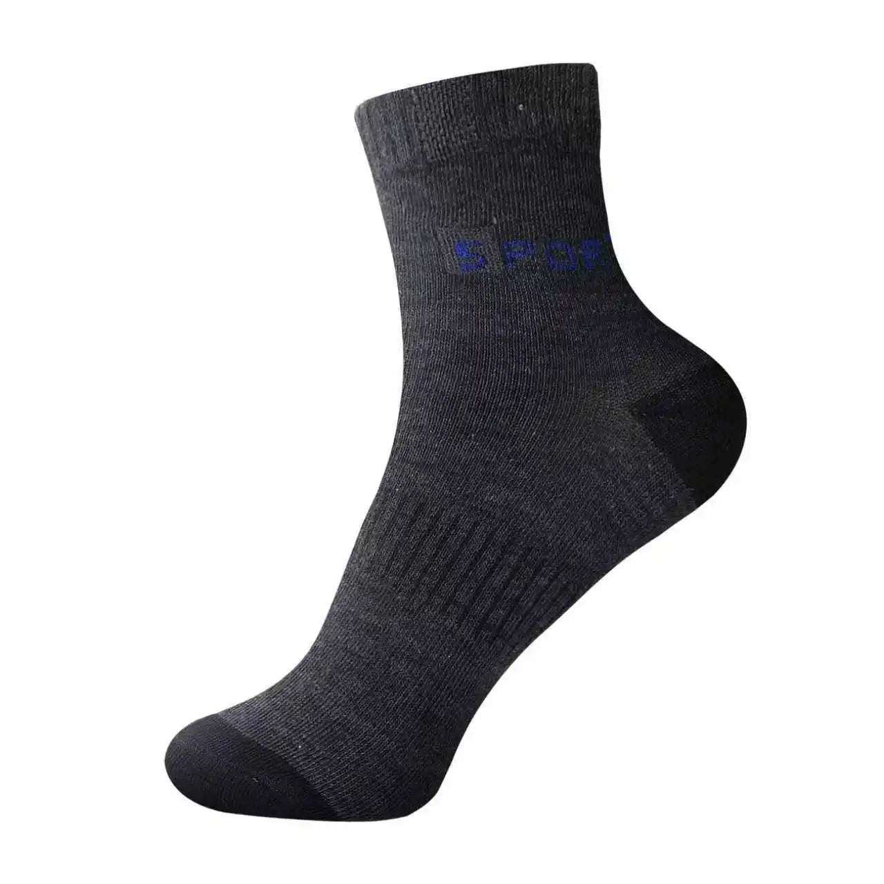 5 Pairs Cotton Sock for Men Sport Breathable Soft Letter Fashion Sneakers High Elastic Middle Tube Stocking Towel Sox Summer
