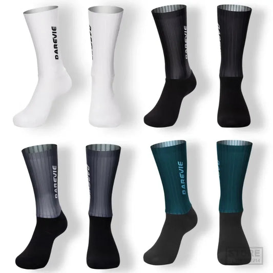 Pro DAREVIE Cycling Socks Aero Sock High Speed Sports For Men Anti-slip Breathable Athletic Moisture Control